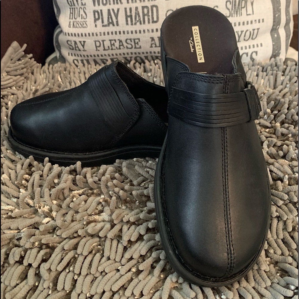 Clarks Ladies Leather Mules/Clog